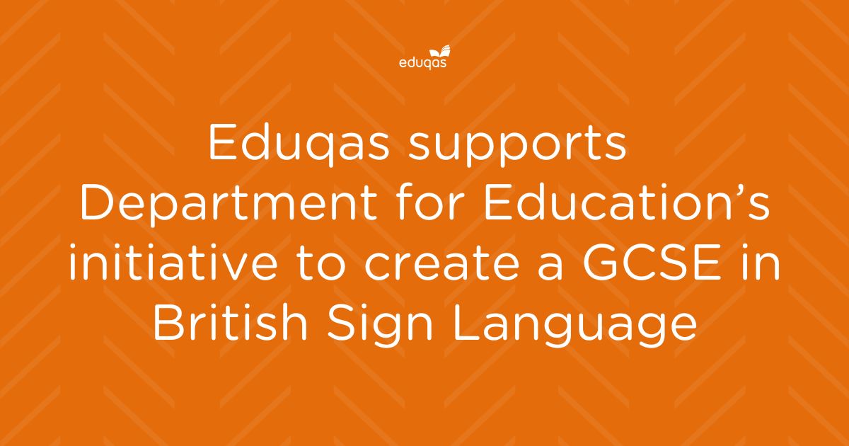 Eduqas supports Department for Education’s initiative to create a GCSE ...